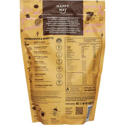Happy Way- Ashy Bines Vegan Protein Powder Choc Caramel-500g