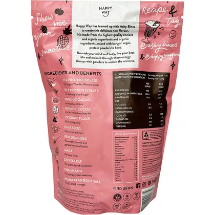 Happy Way- Ashy Bines Vegan Protein Powder Triple Choc Fudge-500g