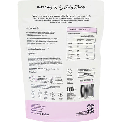 Happy Way- Ashy Bines Vegan Protein Water Grape Bubble Gum-420g
