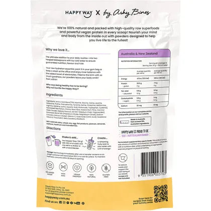 Happy Way- Ashy Bines Vegan Protein Water Passionfruit-420g