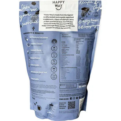 Happy Way- Ashy Bines Whey Protein Powder Choc Coconut-500g