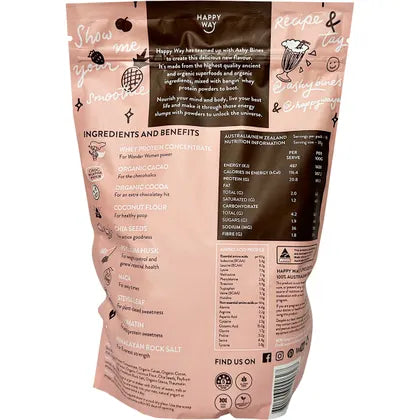 Happy Way- Ashy Bines Whey Protein Powder Triple Choc Fudge-500g