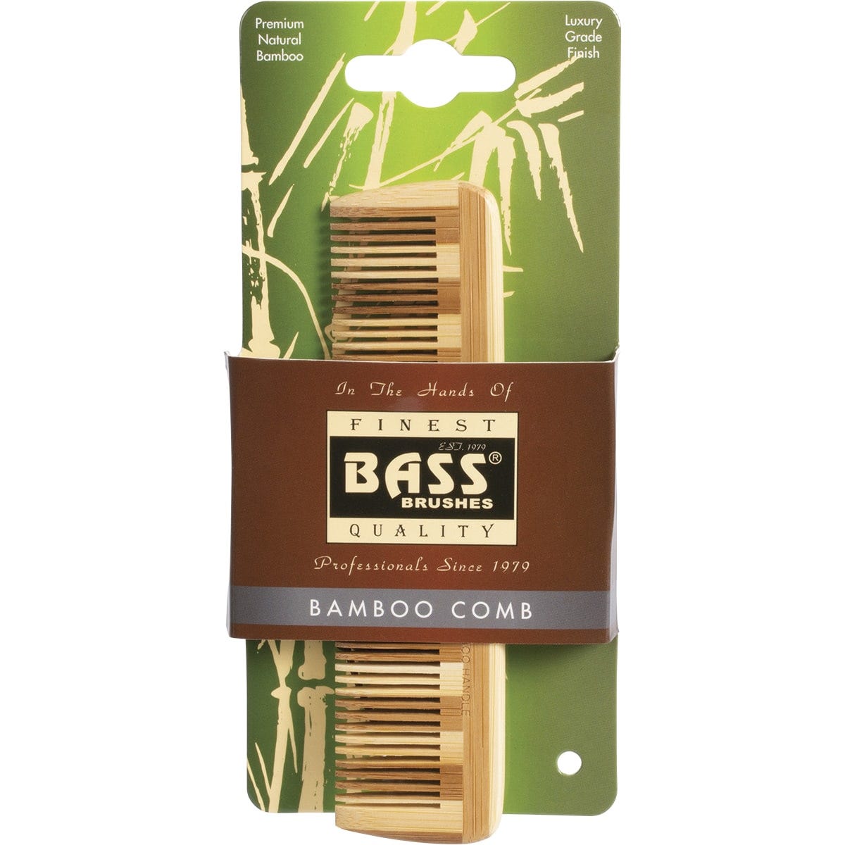 Bass- Bamboo Comb Pocket Size Fine Tooth