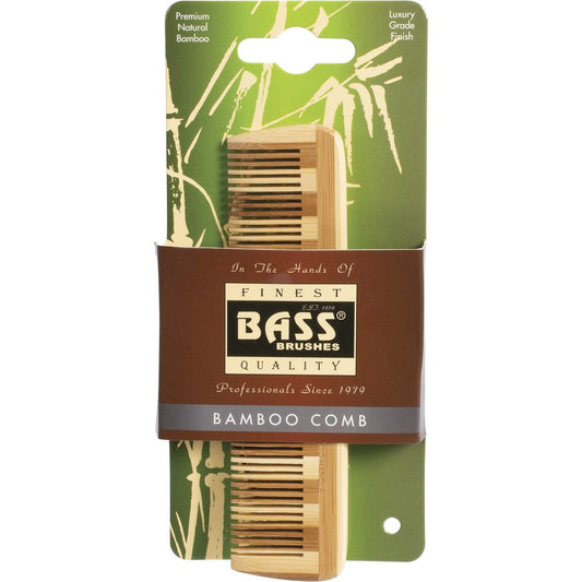 Bass- Bamboo Comb Pocket Size Fine Tooth