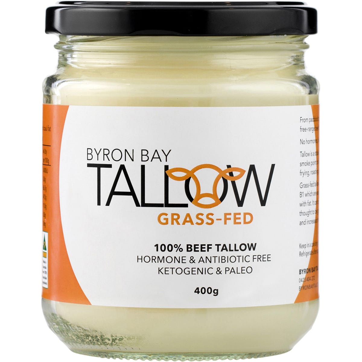 BYRON BAY TALLOW- Grass Fed Beef Tallow-400g