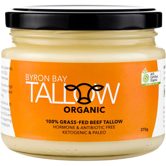 BYRON BAY TALLOW- Organic Grass Fed Beef Tallow-275g