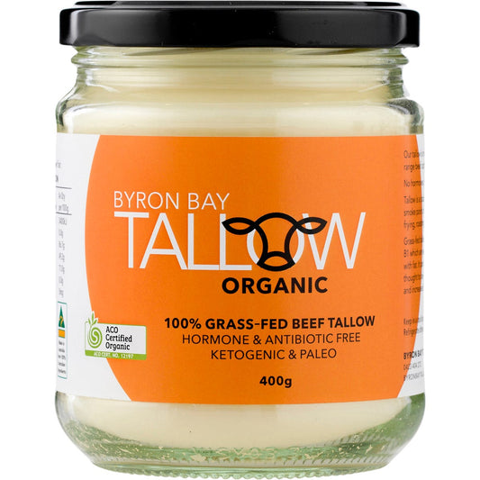 BYRON BAY TALLOW- Organic Grass Fed Beef Tallow-400g