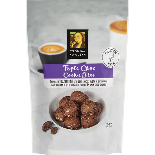 Byron Bay Cookies- Gluten Free Cookies Triple Choc Fudge-12x60g