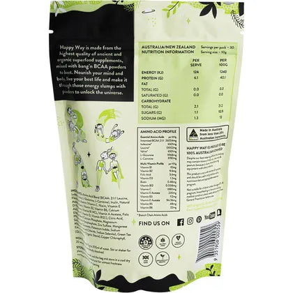 Happy Way- BCAA Powder Green Apple-300g