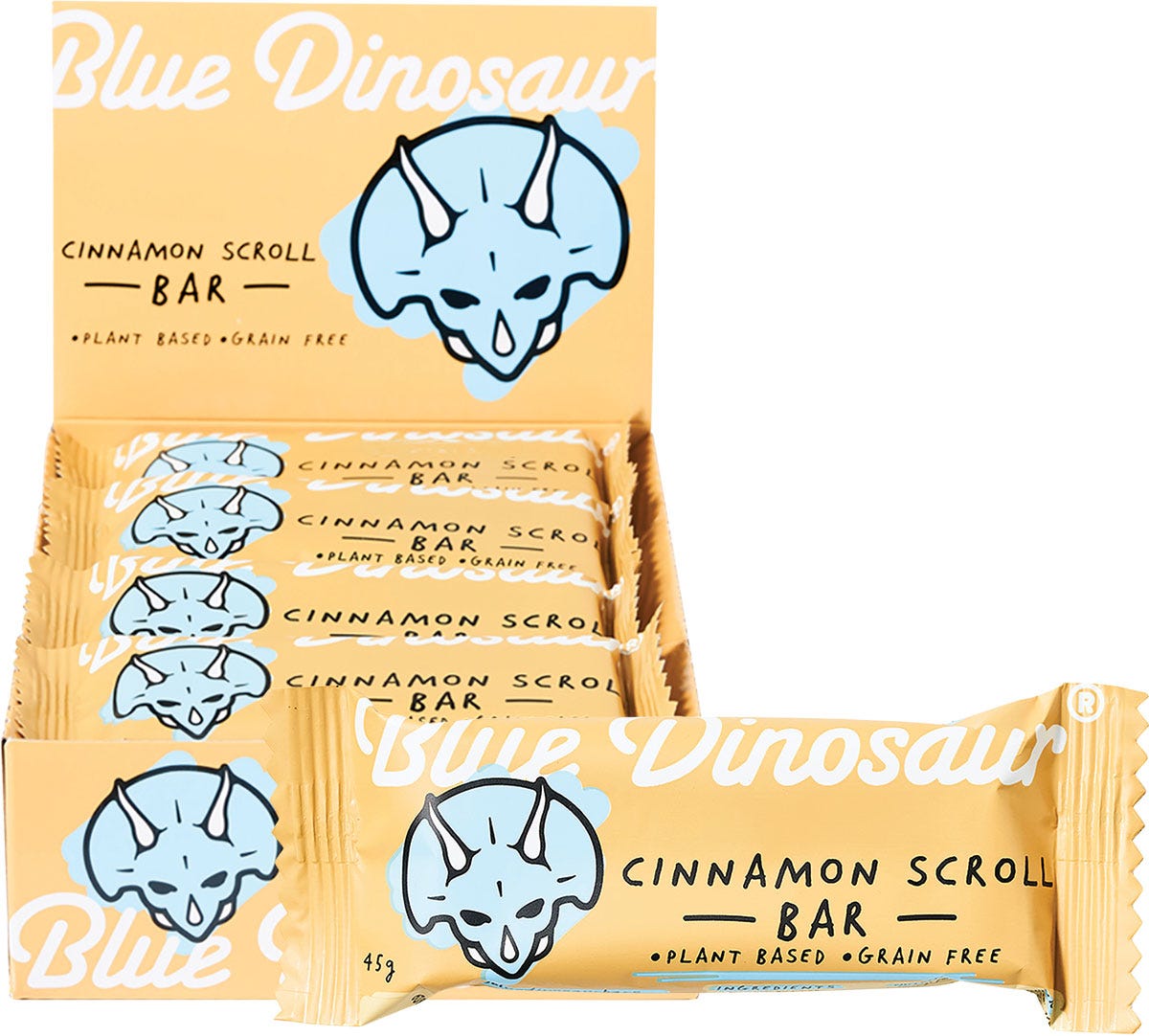 Blue Dinosaur- Cinnamon Scroll Snack Bar-12x45g