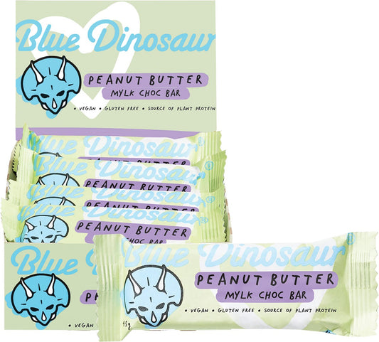 Blue Dinosaur- Peanut Butter & Mylk Chocolate Vegan Protein Bar-12x45g