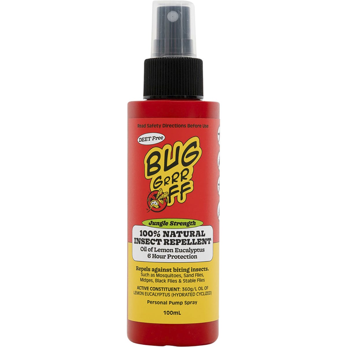 Bug-Grrr Off- 100% Natural Insect Repellent Jungle Strength Spray-100ml