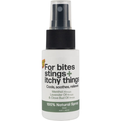 Bug-Grrr Off- For bites stings + itchy things 100% Natural Spray-50ml