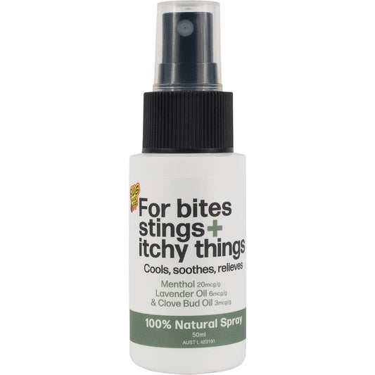 Bug-Grrr Off- For bites stings + itchy things 100% Natural Spray-50ml