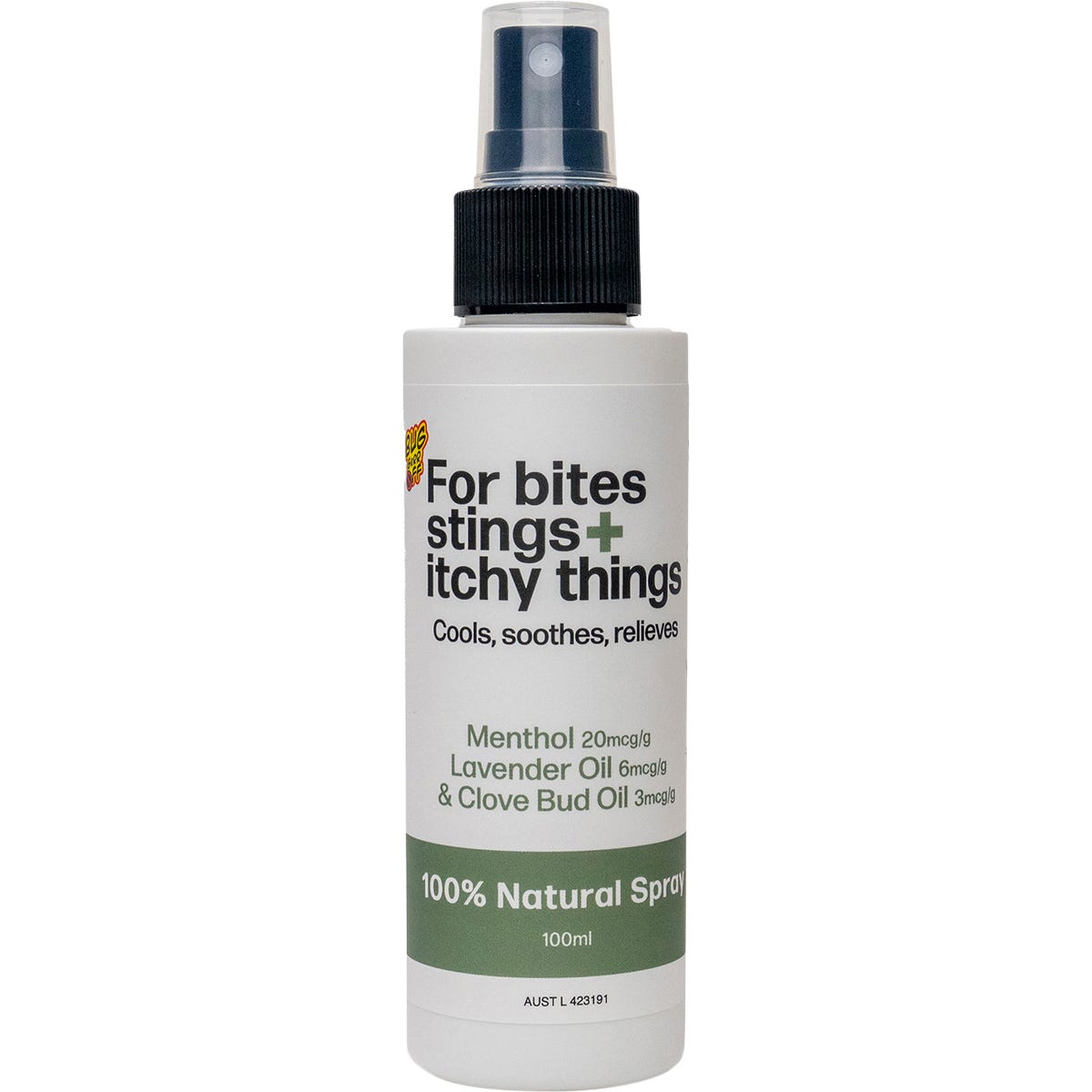 Bug-Grrr Off- For bites stings + itchy things 100% Natural Spray-100ml