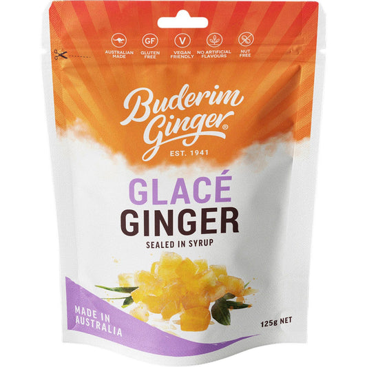 Buderim Ginger- Glace Ginger Sealed in Syrup-125g