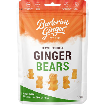 Buderim Ginger- Ginger Bears Travel Friendly-175g