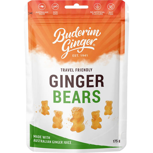 Buderim Ginger- Ginger Bears Travel Friendly-175g