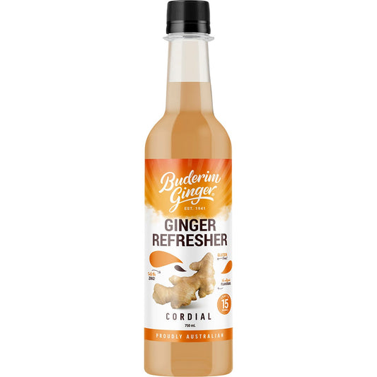 Buderim Ginger- Ginger Refresher Cordial-750ml