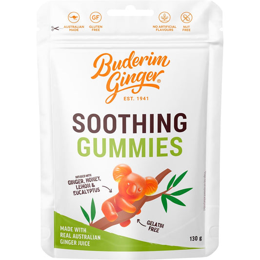 Buderim Ginger- Soothing Gummies-130g