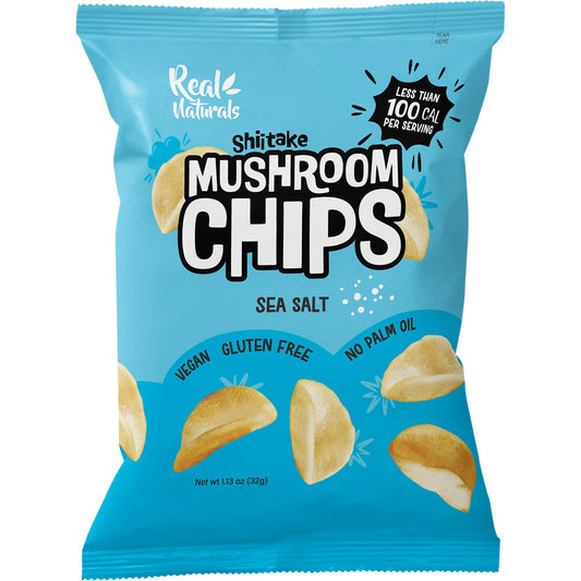 Real Naturals- Shiitake Mushroom Chips Sea Salt-12x32g