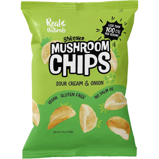 Real Naturals- Shiitake Mushroom Chips Sour Cream & Onion-12x32g