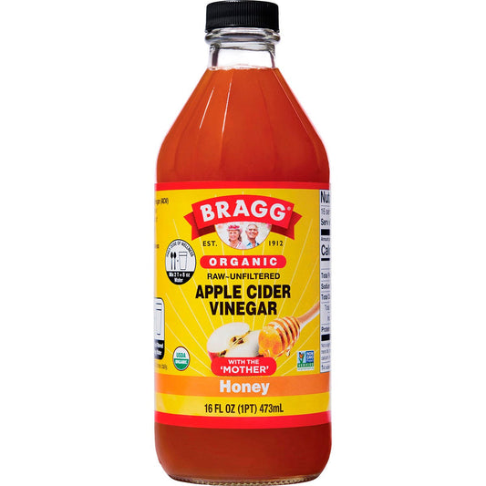 Bragg- Apple Cider Vinegar & Honey Unfiltered with The Mother-473ml