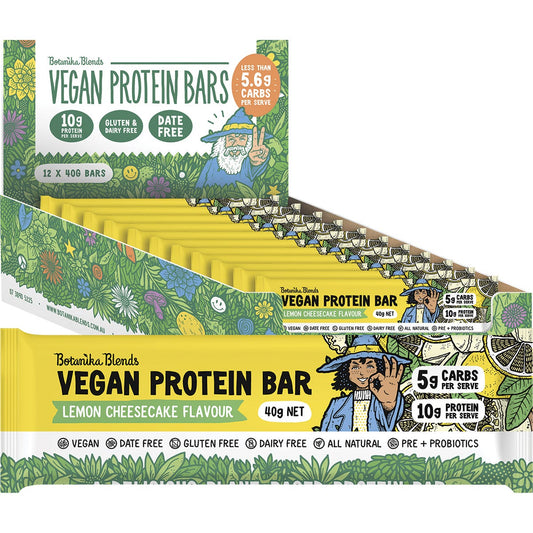 Botanika Blends- Vegan Protein Bars Lemon Cheesecake-12x40g