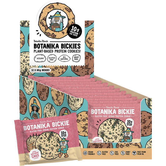 Botanika Blends- Botanika Bickie Protein Cookie Birthday Cake-12x60g