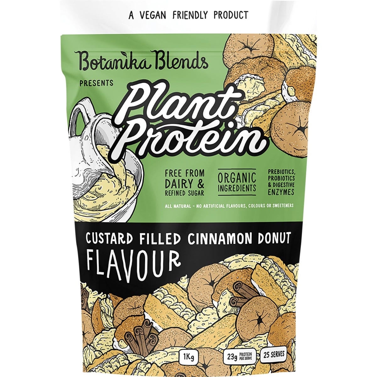 Botanika Blends- Plant Protein Custard Filled Cinnamon Donut-500g