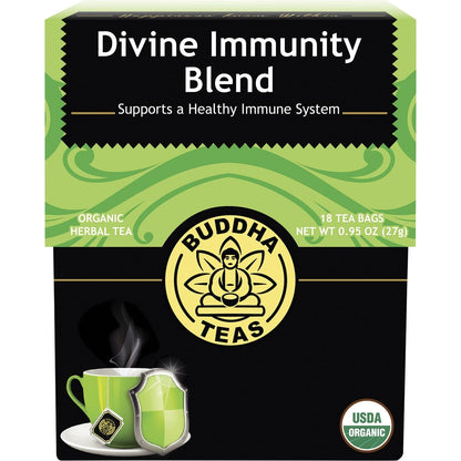 Buddha Teas- Organic Herbal Tea Bags Divine Immunity Blend-18pk