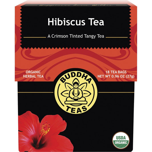 Buddha Teas- Organic Herbal Tea Bags Hibiscus Tea-18pk