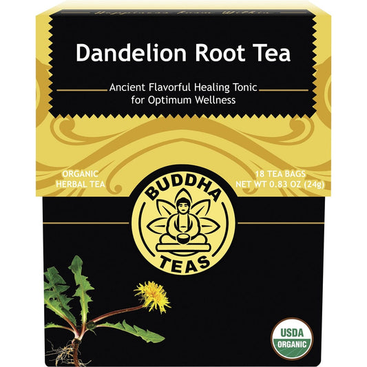 Buddha Teas- Organic Herbal Tea Bags Dandelion Root Tea-18pk
