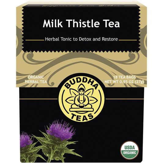 Buddha Teas- Organic Herbal Tea Bags Milk Thistle Tea-18pk