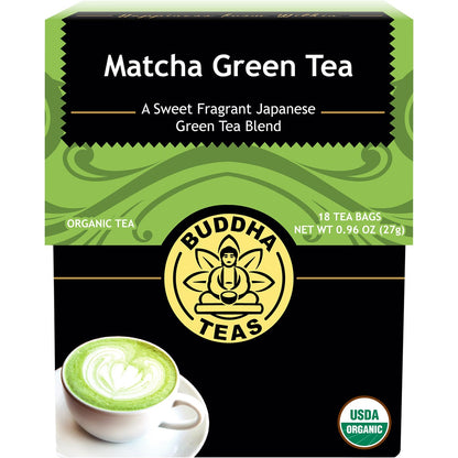 Buddha Teas- Organic Tea Bags Matcha Green Tea-18pk