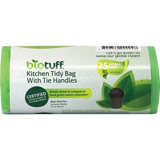 Biotuff- Kitchen Tidy Bag Small 8L-25pk