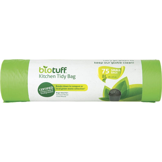 Biotuff- Kitchen Tidy Bag Small 8L-75pk