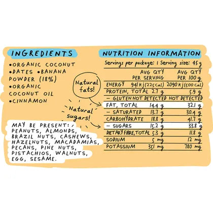 Blue Dinosaur- Banana Bread Snack Bar-12x45g