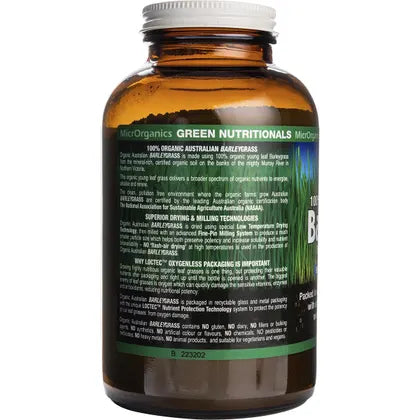 Green Nutritionals- Barleygrass 100% Australian Organic-200g