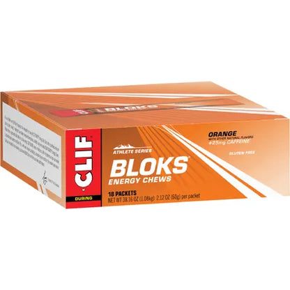 CLIF- Bloks Energy Chews Orange 25mg Caffeine-18x60g