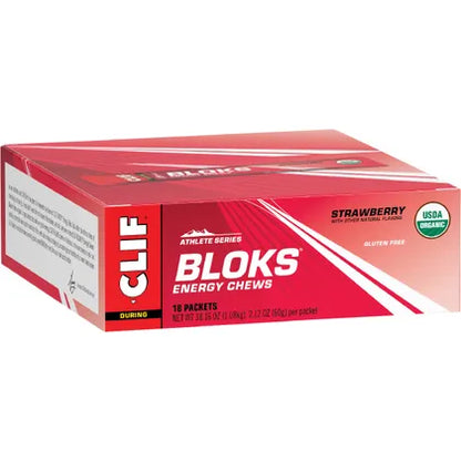 CLIF- Bloks Energy Chews Strawberry-18x60g
