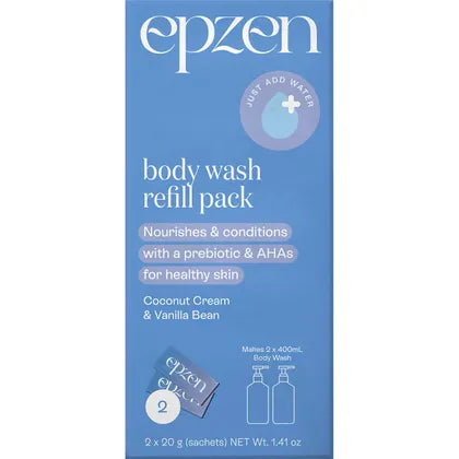 Epzen- Body Wash Refill Pack Coconut Cream & Vanilla Bean-2pk