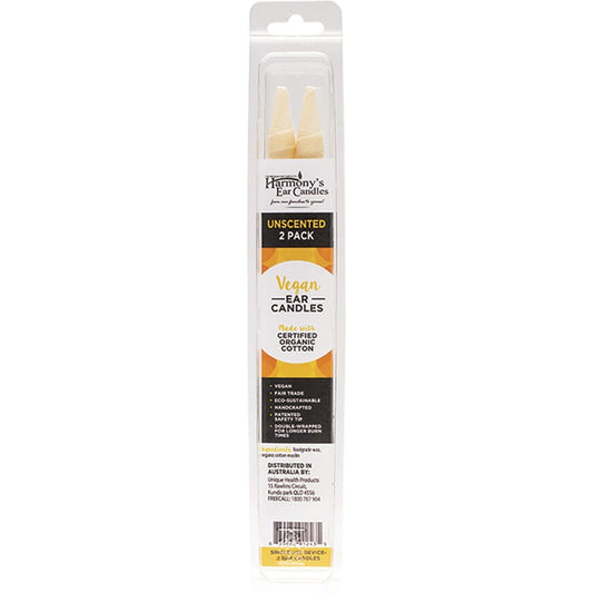 Harmony's Ear Candles- Vegan Ear Candles Unscented-2pk