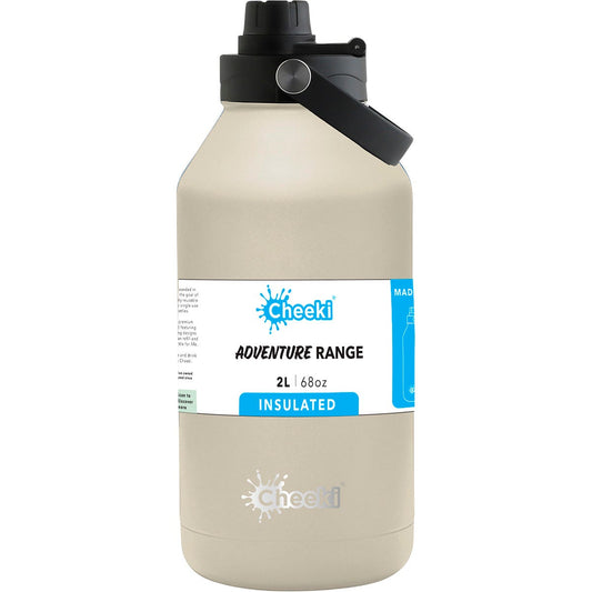 Cheeki- Stainless Steel Bottle Adventure Insulated Sandstone -2L