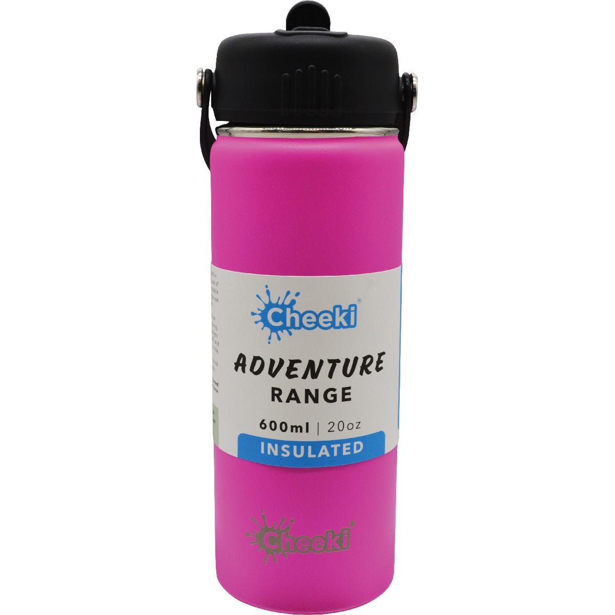 Cheeki- Stainless Steel Bottle Adventure Insulated Magenta-600ml