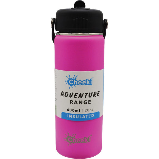 Cheeki- Stainless Steel Bottle Adventure Insulated Magenta-600ml