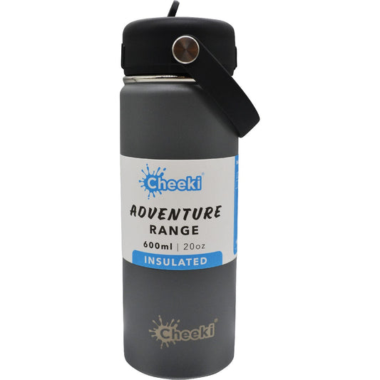 Cheeki- Stainless Steel Bottle Adventure Insulated Slate-600ml