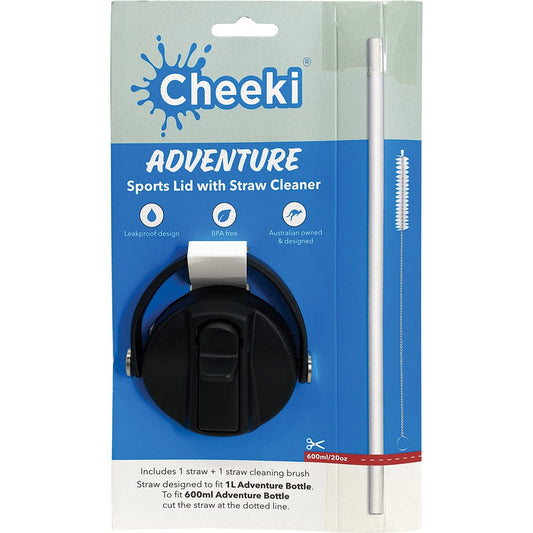 Cheeki- Adventure Sports Lid with Straw Cleaner