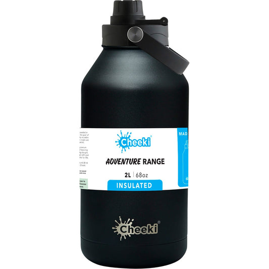 Cheeki- Stainless Steel Bottle Adventure Insulated Black-2L