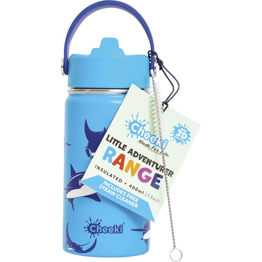 Cheeki- Kids Bottle Insulated Sharks-400ml